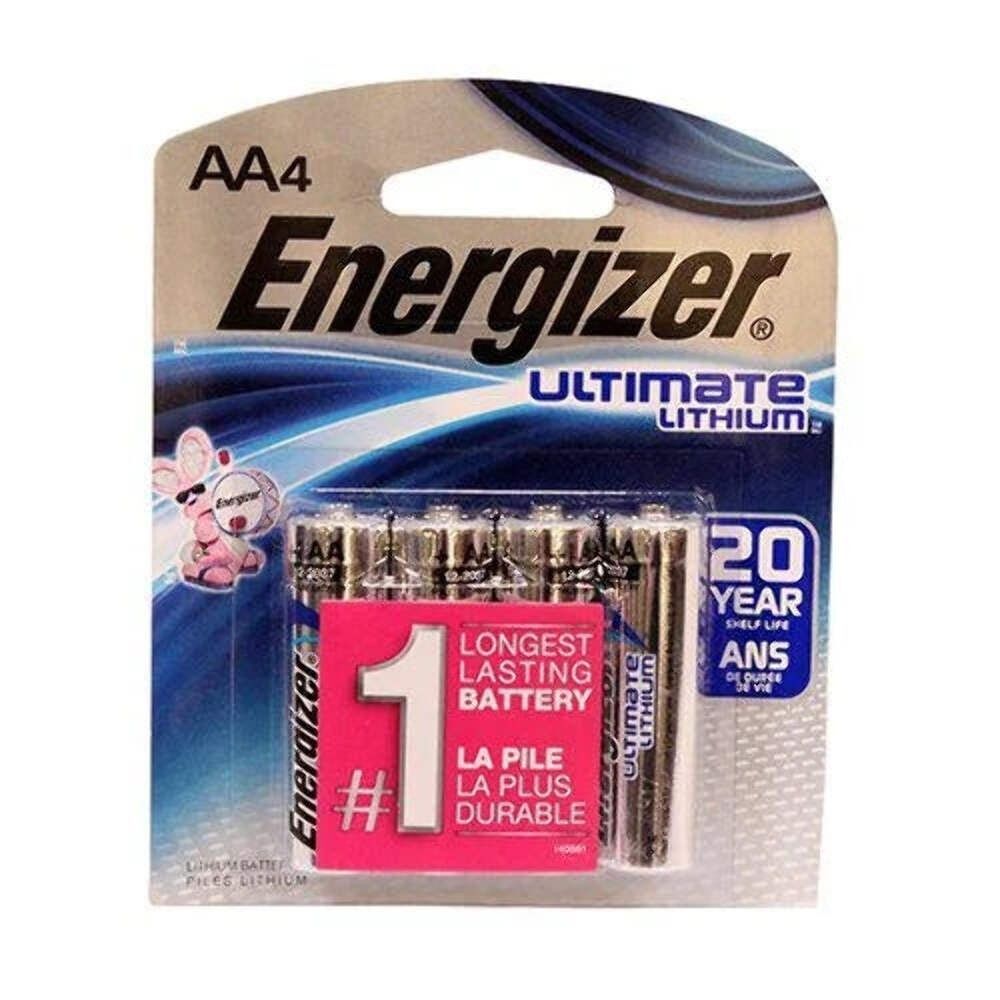 Energizer Ultimate Lithium AA Batteries, 4 Pack